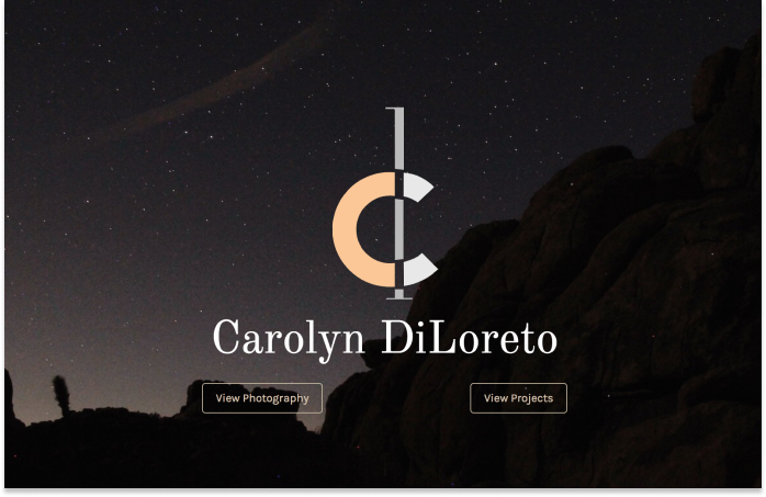 Screenshot of Carolyn's UX Portfolio